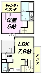 埼玉県所沢市大字久米【テラスハウス】の間取り