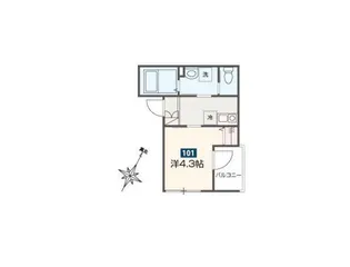 MOMO HOUSE東村山【1階】の間取り