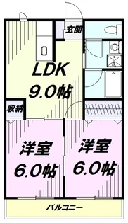 ベルフローラふじみ野【201号室】の間取り