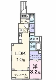 ル・ベリエ【1階】の間取り