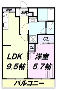 安松ハイツⅠ【2階】の間取り