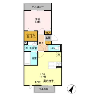 ベルジェ Ⅳ【3階】の間取り