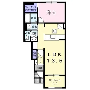 アプリコット A【1階】の間取り