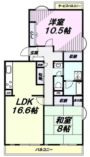 飯能マンション【5階】の間取り