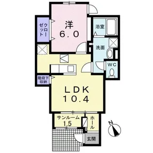 ヴィラージュ狭山祇園B【1階】の間取り