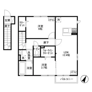 ソレアード【2階】の間取り