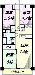 エランドールけやき【6階】の間取り