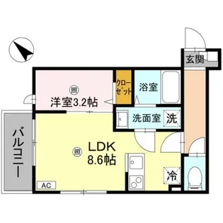 ルミナス所沢【1階】の間取り