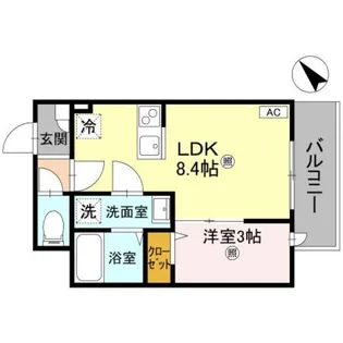 ルミナス所沢【2階】の間取り