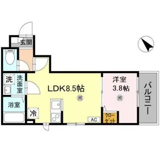 ルミナス所沢【3階】の間取り