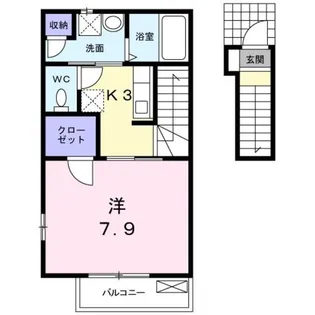 ラフレシール【2階】の間取り