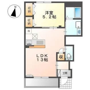 リッツパークA【1階】の間取り