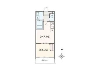 MELDIA元加治【3階】の間取り
