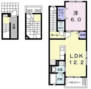 サン ブリーゼ【3階】の間取り