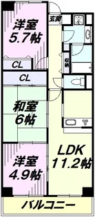 村野ビル オークステイ清瀬【3階】の間取り