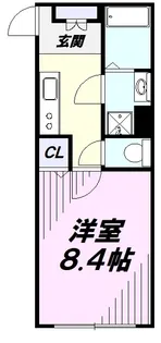 フィユフラッツ西所沢【105号室】の間取り