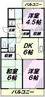 ルネッサンス小手指1号館【3階】の間取り