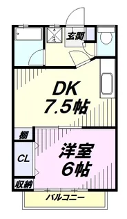 鎌田コーポ【202号室】の間取り