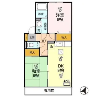 パティオ B【1階】の間取り