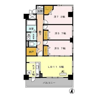 スタースクウェア【3階】の間取り