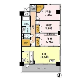 スタースクウェア【3階】の間取り