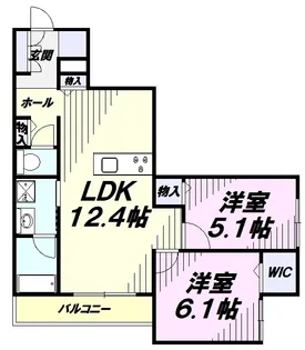 ベルウッドレジデンス2号館【1階】の間取り