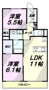 ベルウッドレジデンス2号館【2階】の間取り