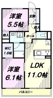 ベルウッドレジデンス2号館【2階】の間取り