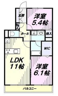 ベルウッドレジデンス2号館【3階】の間取り