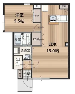サニーハウス【1階】の間取り