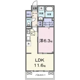 ラピス飯能【3階】の間取り