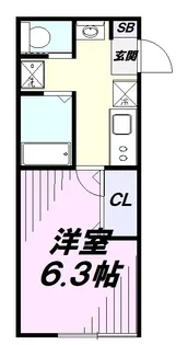 Calme川越【1階】の間取り