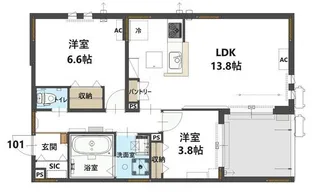 コステッラツィオーネ【1階】の間取り