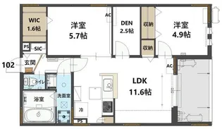 コステッラツィオーネ【1階】の間取り