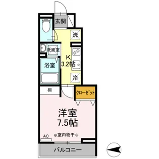 セジュール新秋津【105号室】の間取り