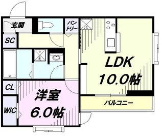 グラシューズ【2階】の間取り
