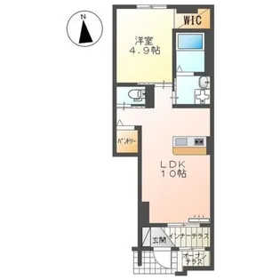 リバレイン【1階】の間取り