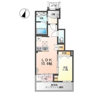 ベル・アンジュ【1階】の間取り