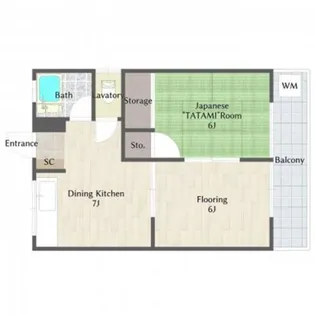 石川ハイム【1階】の間取り