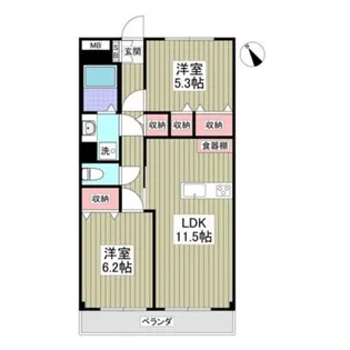 グランドマンション【1階】の間取り