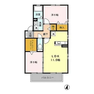 レスポワール Ⅰ【2階】の間取り