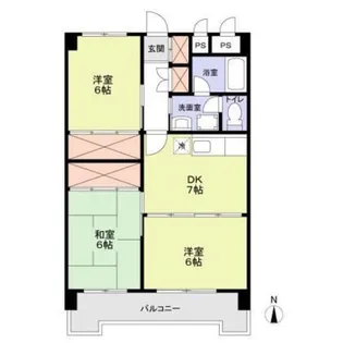 川端ハイツ【1階】の間取り