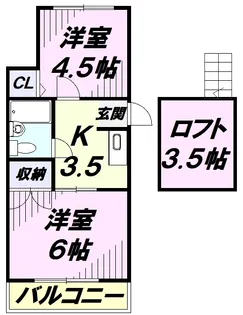 ラ・ティーブSEKI【2階】の間取り