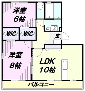 リビングタウン鍵山 B【3階】の間取り