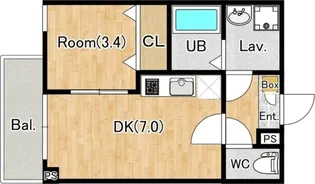 ジーメゾン所沢若狭エスポワール【1階】の間取り