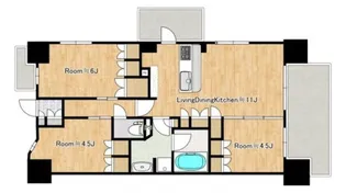 サンクレイドル川越【9階】の間取り