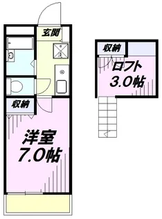 クレセントハイツ21【1階】の間取り
