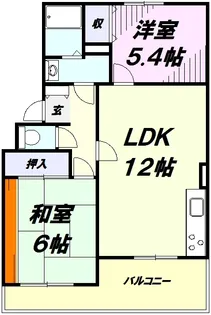 エスポワール東大和【1階】の間取り