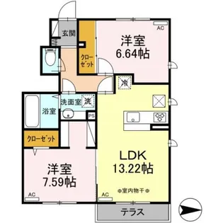 セレーノ【1階】の間取り