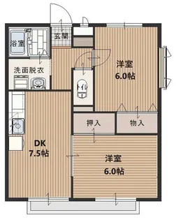 サンライフ新所沢【1階】の間取り